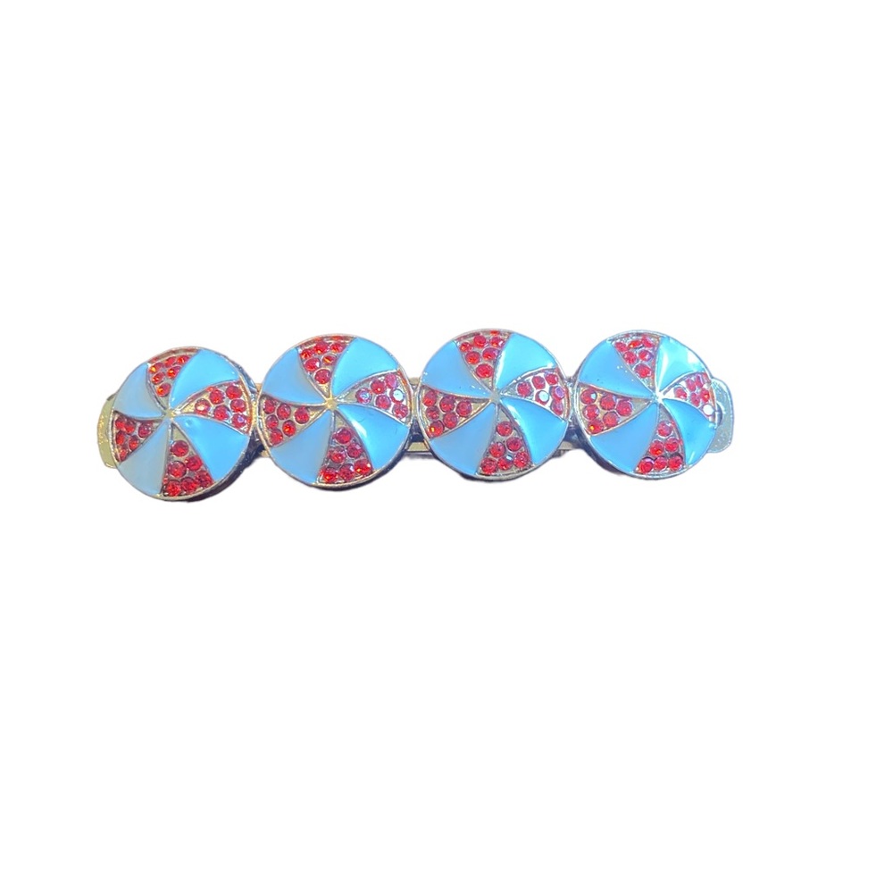 FLASH SALE!! Christmas Candy Gold Tone Hair Barrette